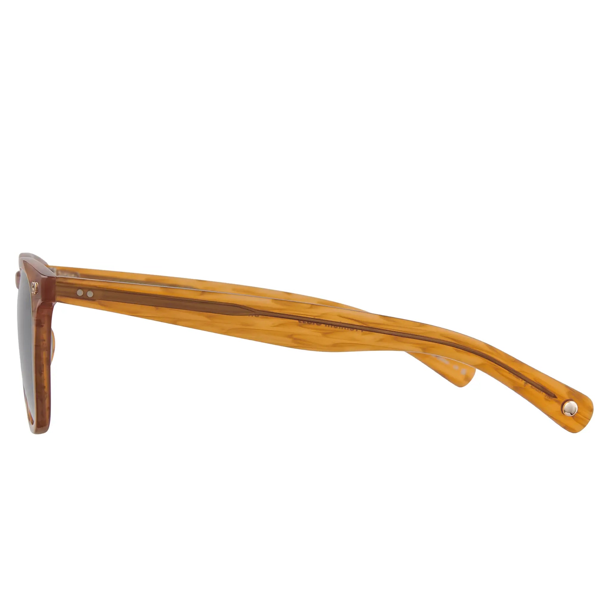 Side View of Garrett Leight Brooks X Forever Classic Butterscotch Sunglasses